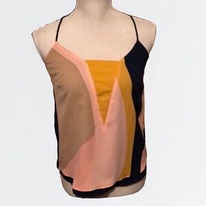 Bar 111 crop top, geometric insets, xs